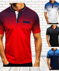 Men's Casual Lapel Printed Polo Shirts